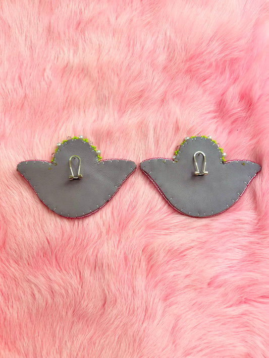 Large Lotus Hearts (Metallic Purple & Fuchsia)