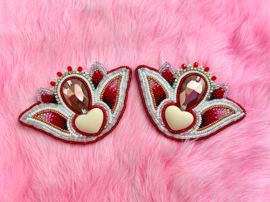 Large Lotus Hearts (Red, White, Copper)